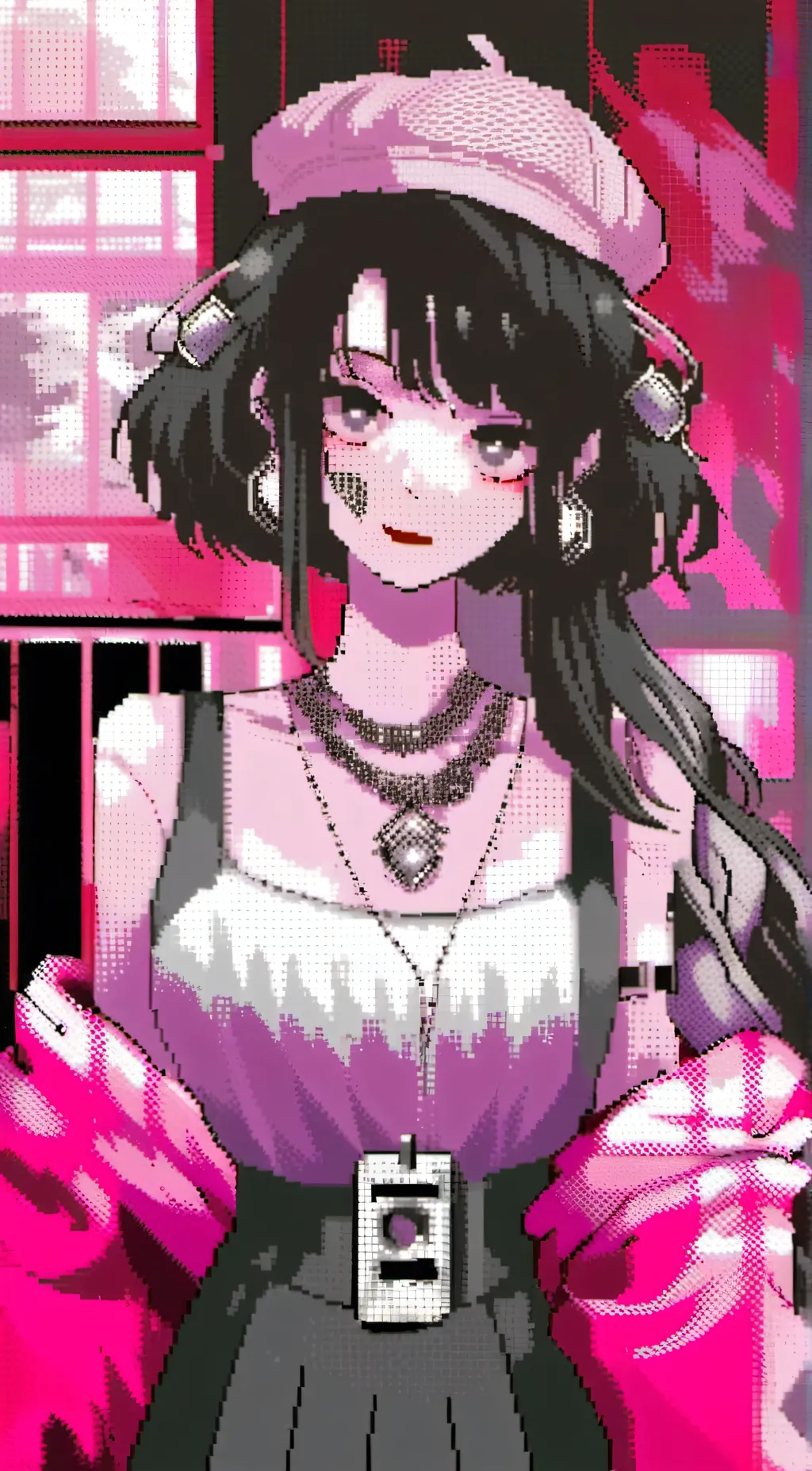 ai character: cherry background