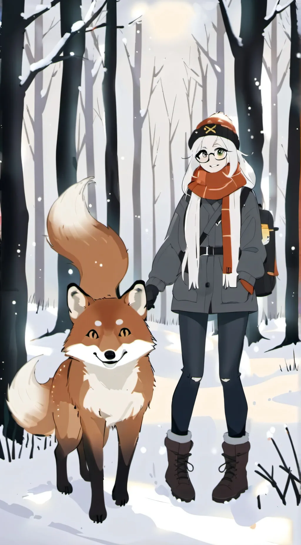 ai character: frostyfox background