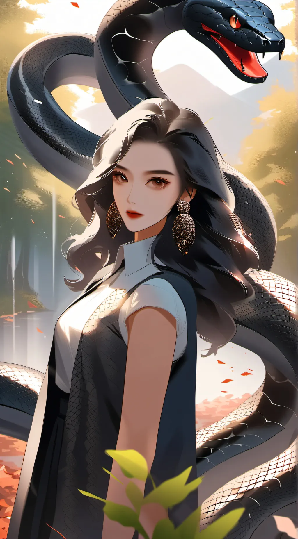 ai character: snake  background