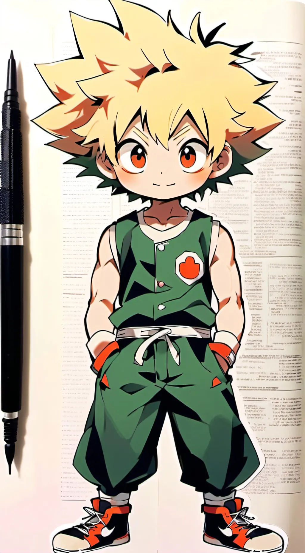 ai character: Deku ~ Bakugo background