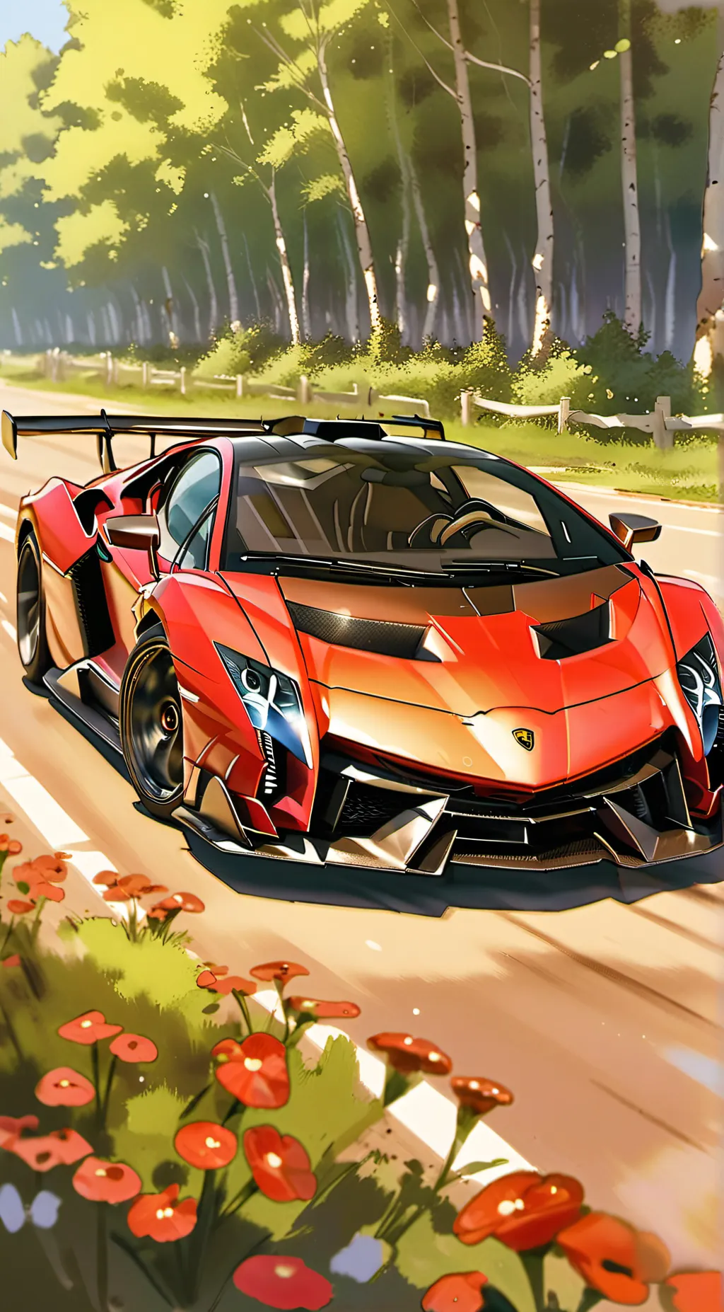 ai character: Lamborghini background