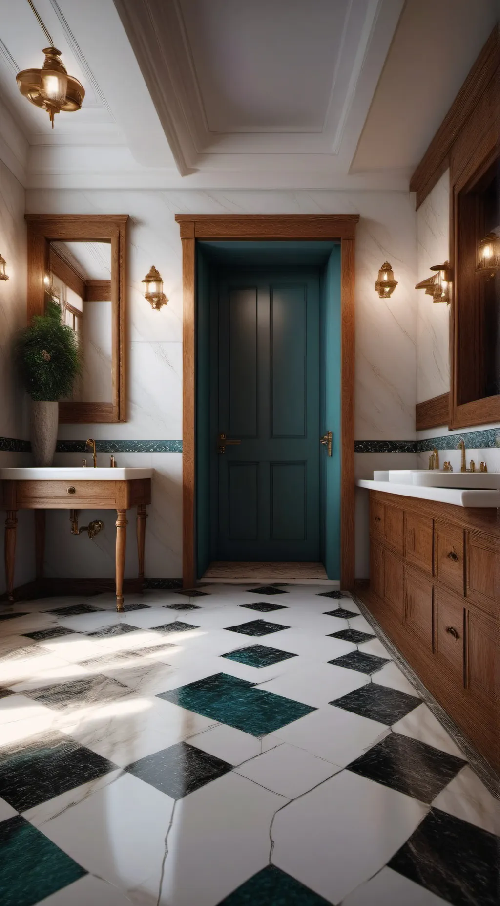 ai character: Indefinite rooms  background