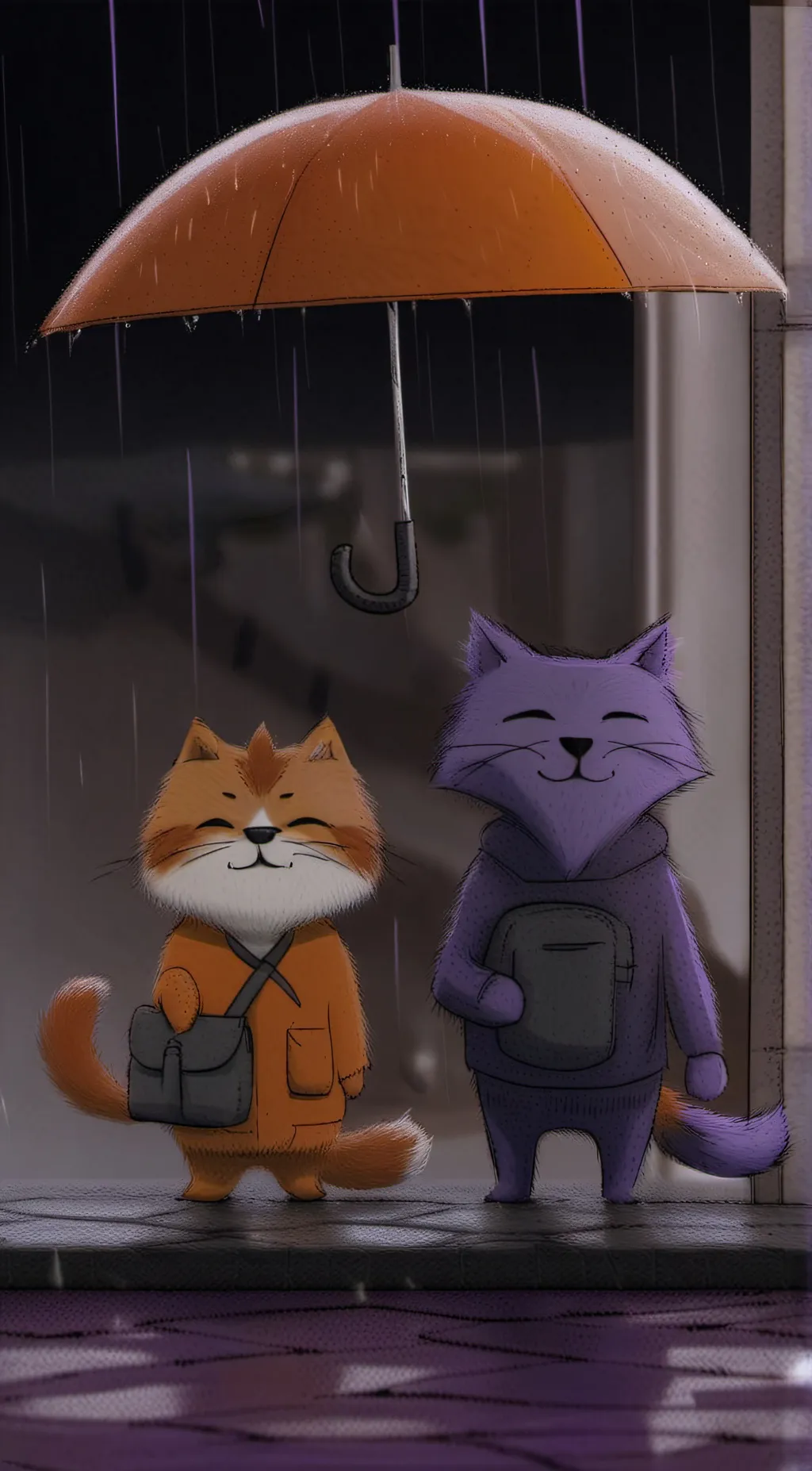 ai character: Smiling critters  background