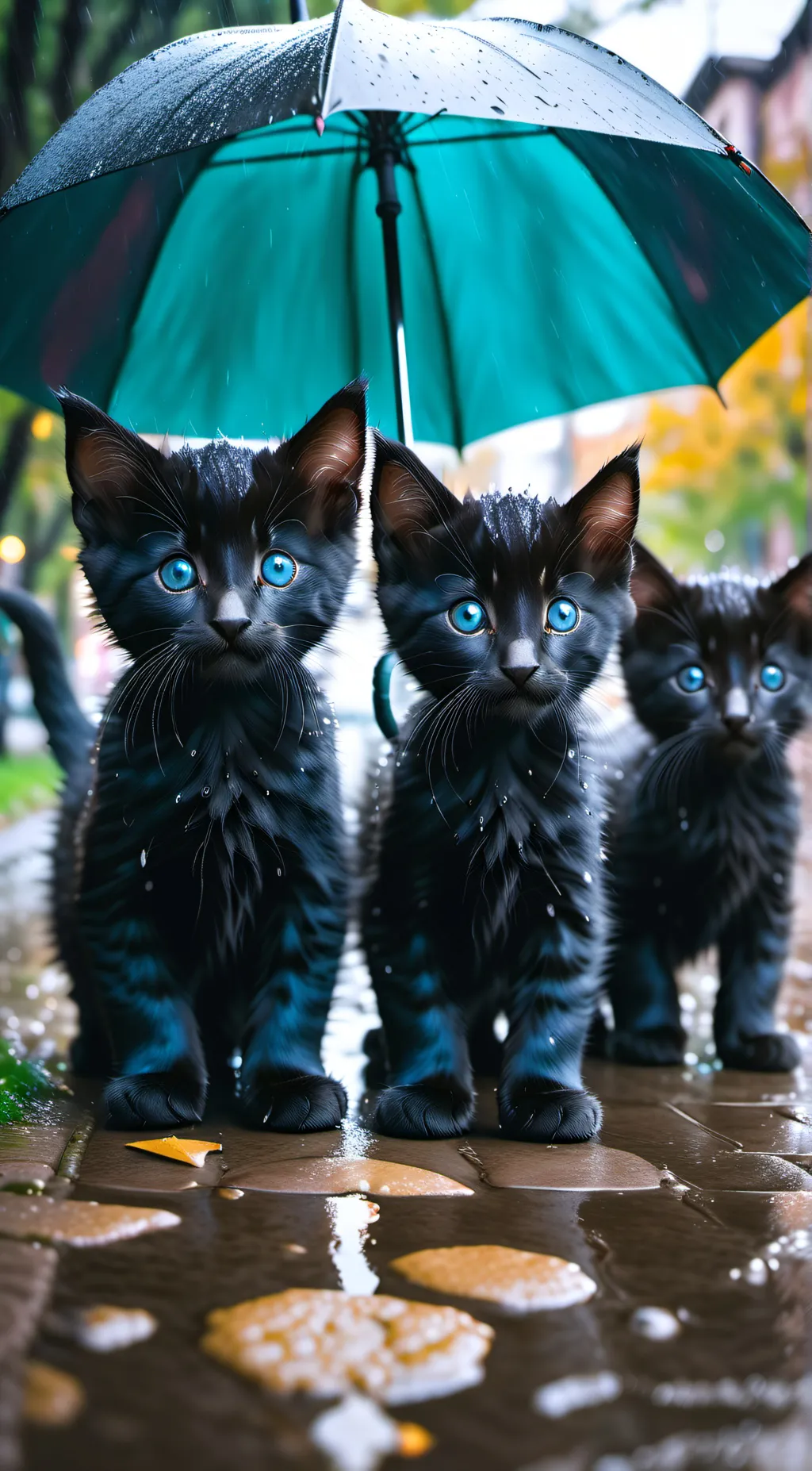 ai character: 3 kittens :)  background