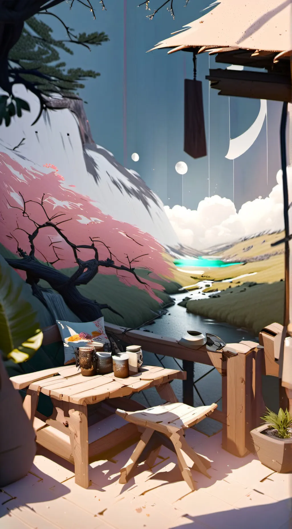 ai character: sleep well by CG5 background