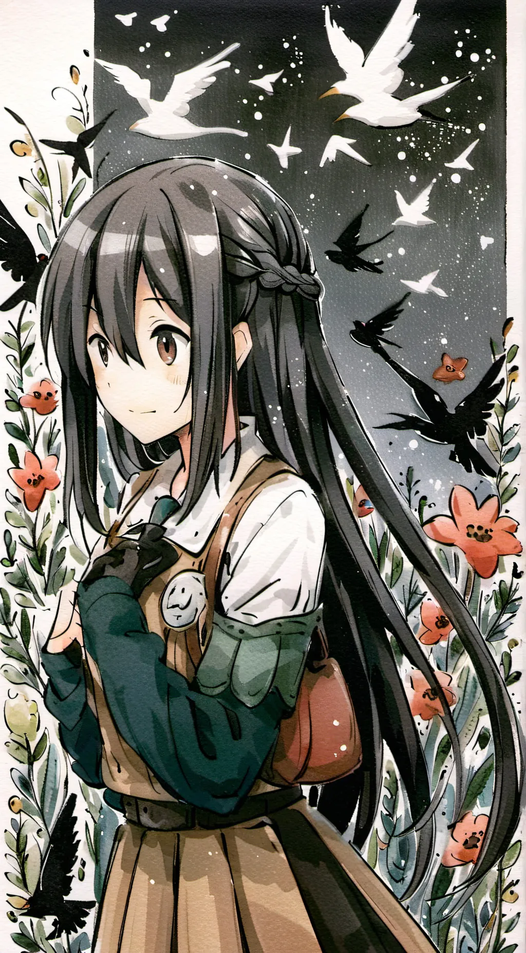 ai character: Tsuyu  background