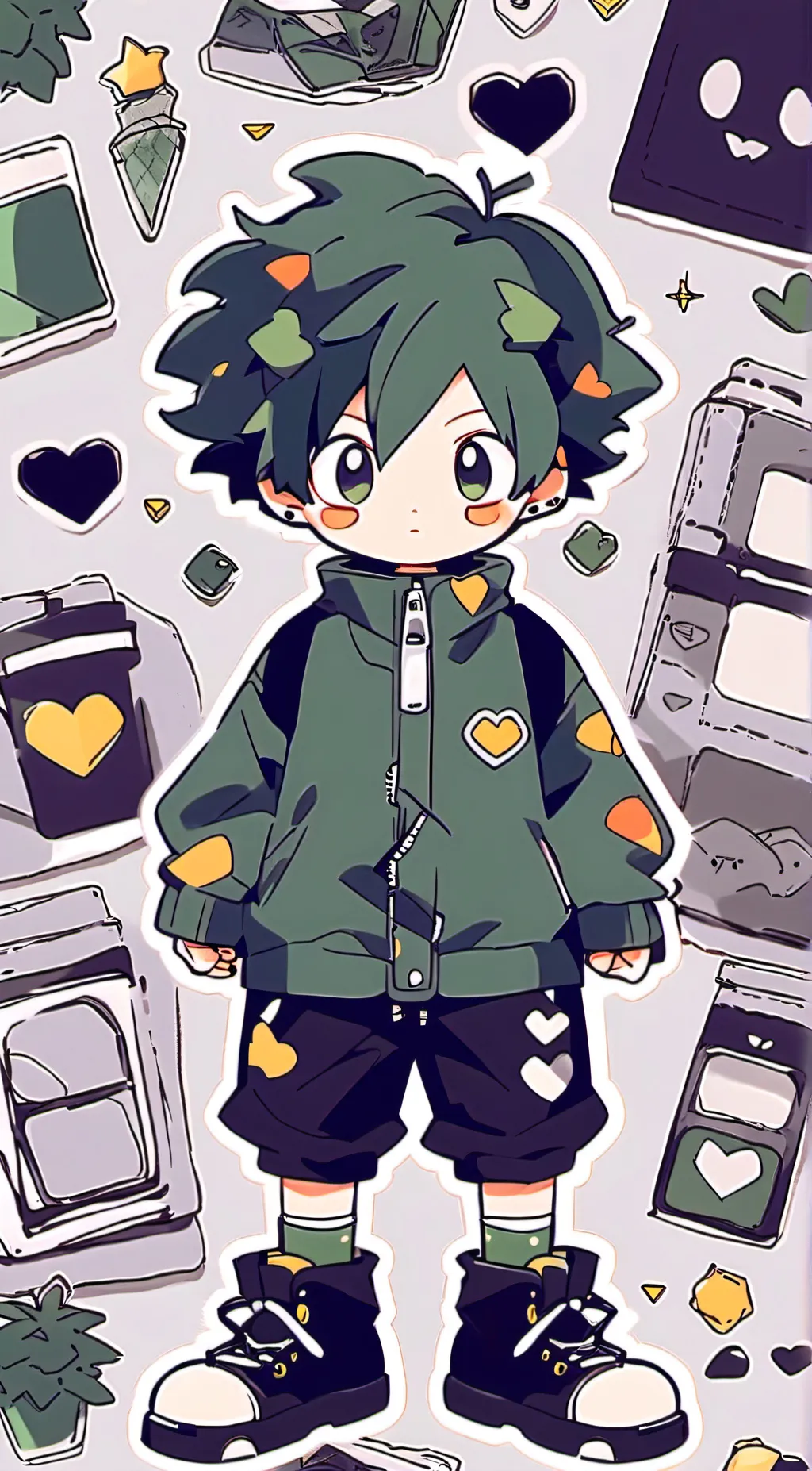 ai character: ° Deku ° background