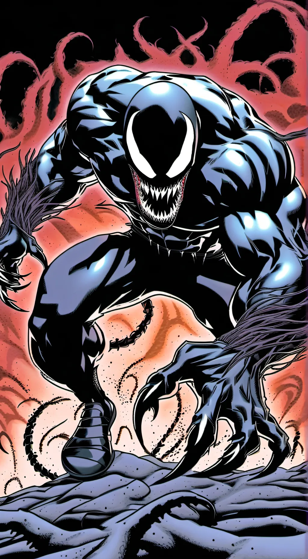 ai character: venom  background