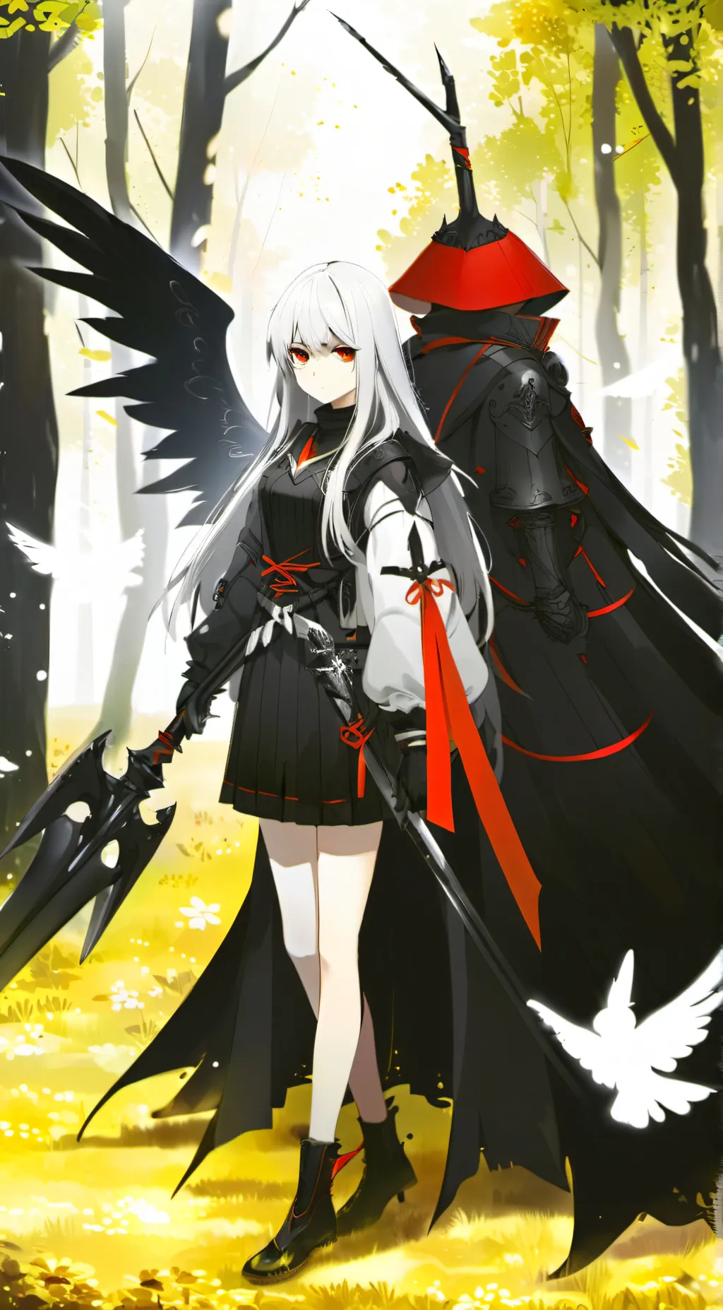 ai character: vae nara  background