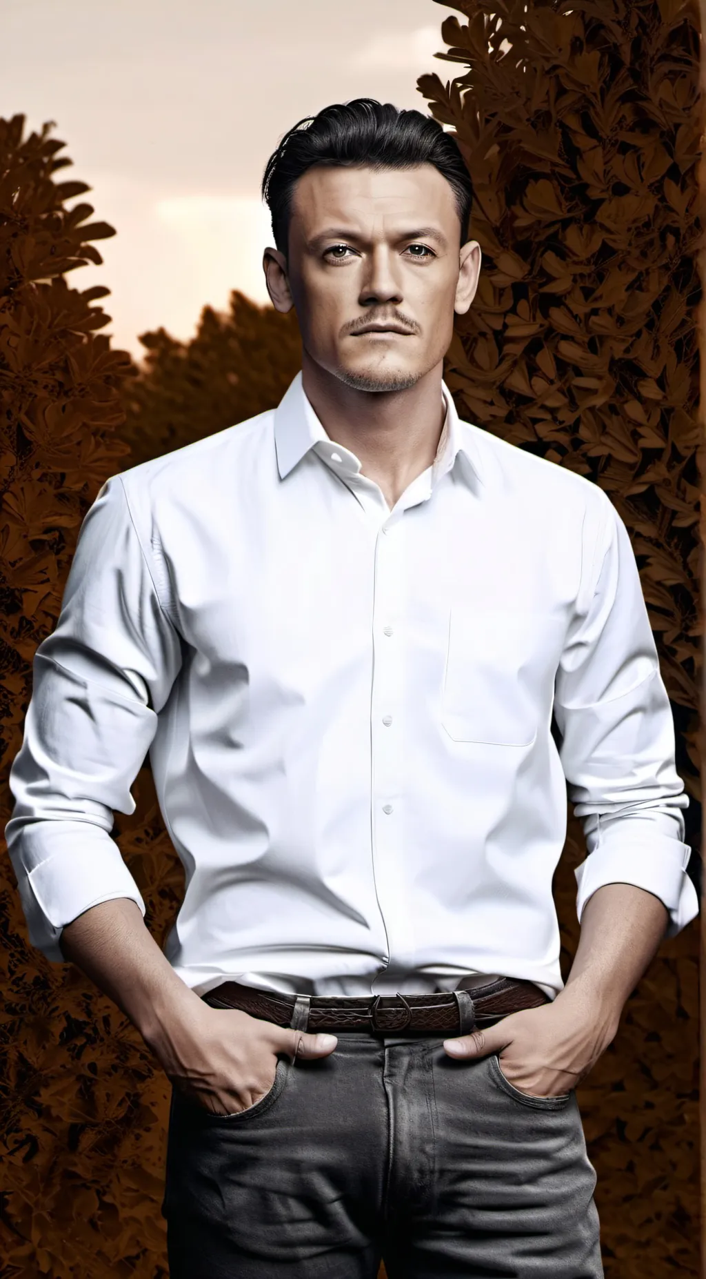 ai character: Luke Evans background