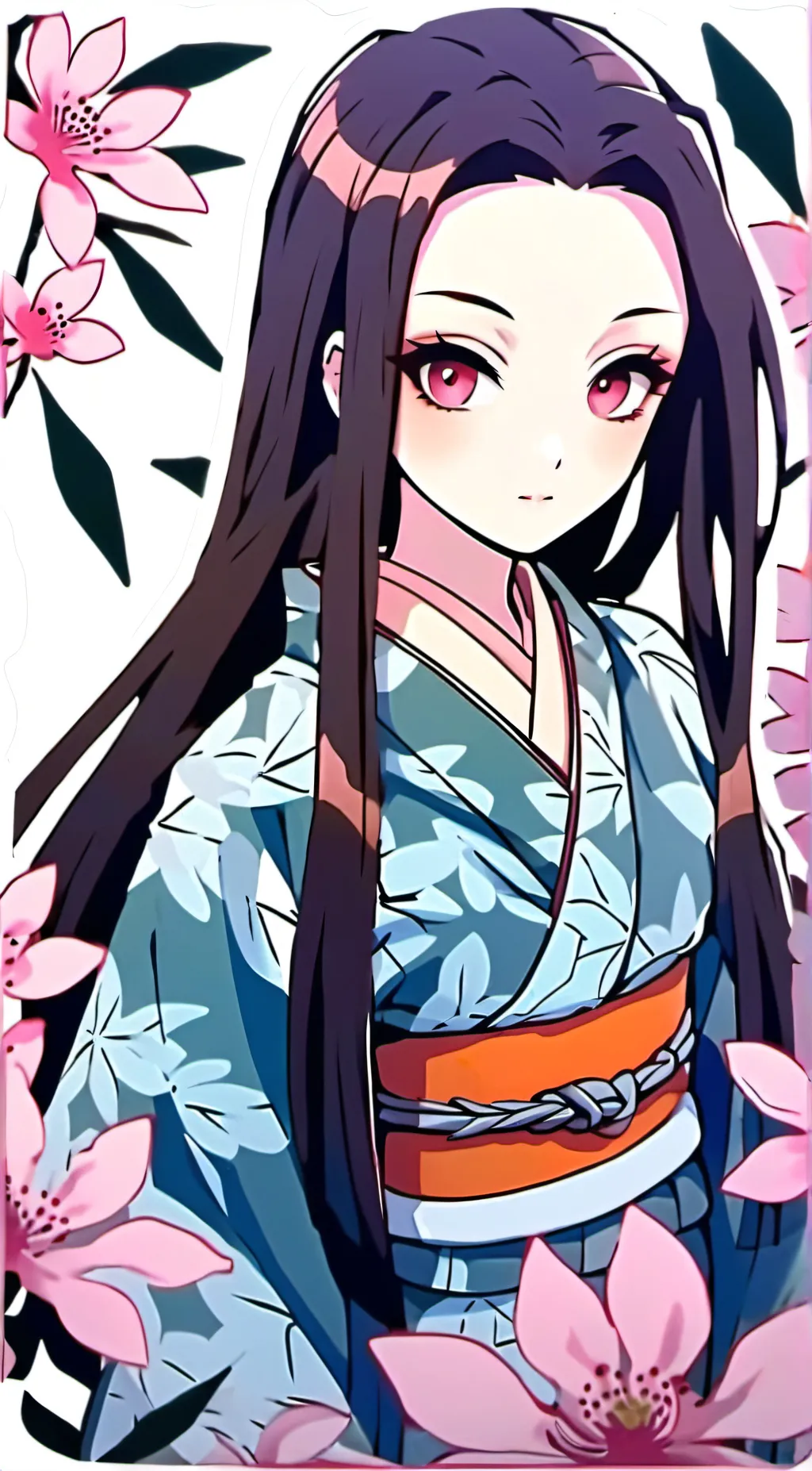 ai character: Nezuko × Mha background