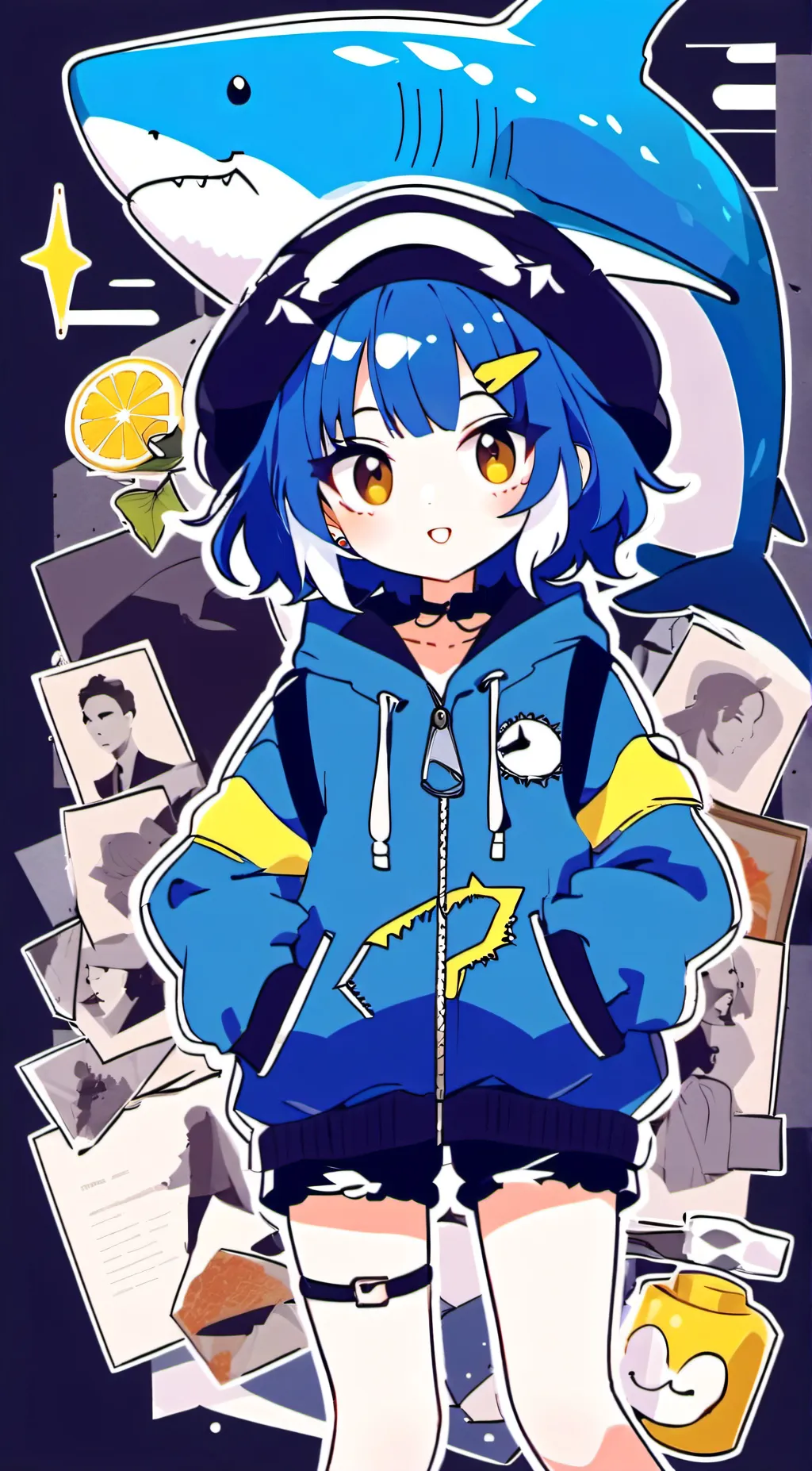 ai character: Plush background