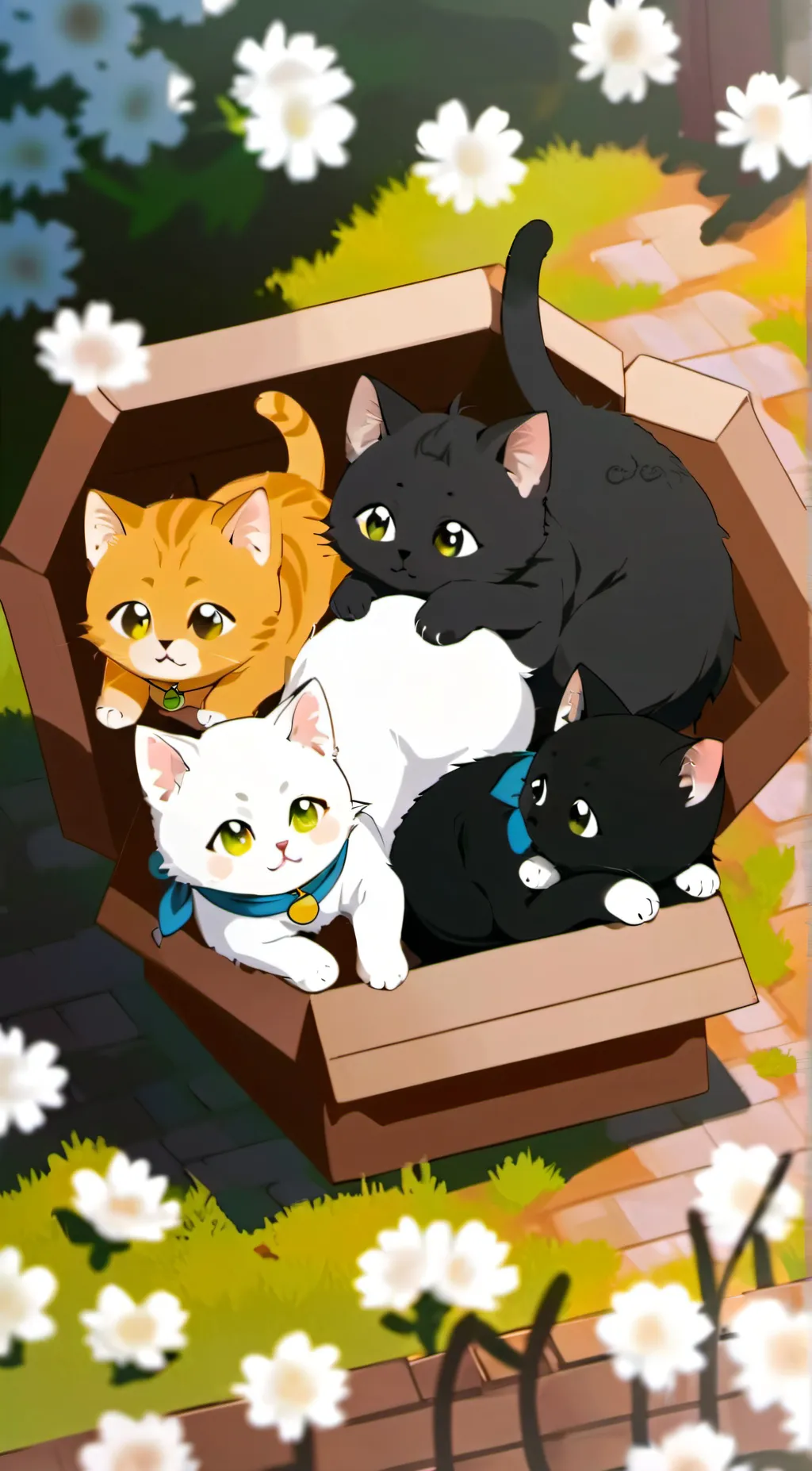 ai character: The 4 Kittens  background