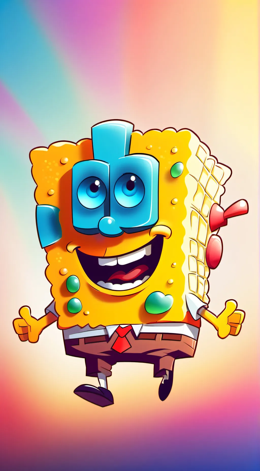 ai character: Brainrot Spongebob background