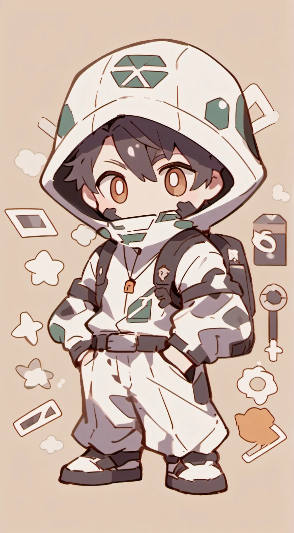 ai character: sussy background