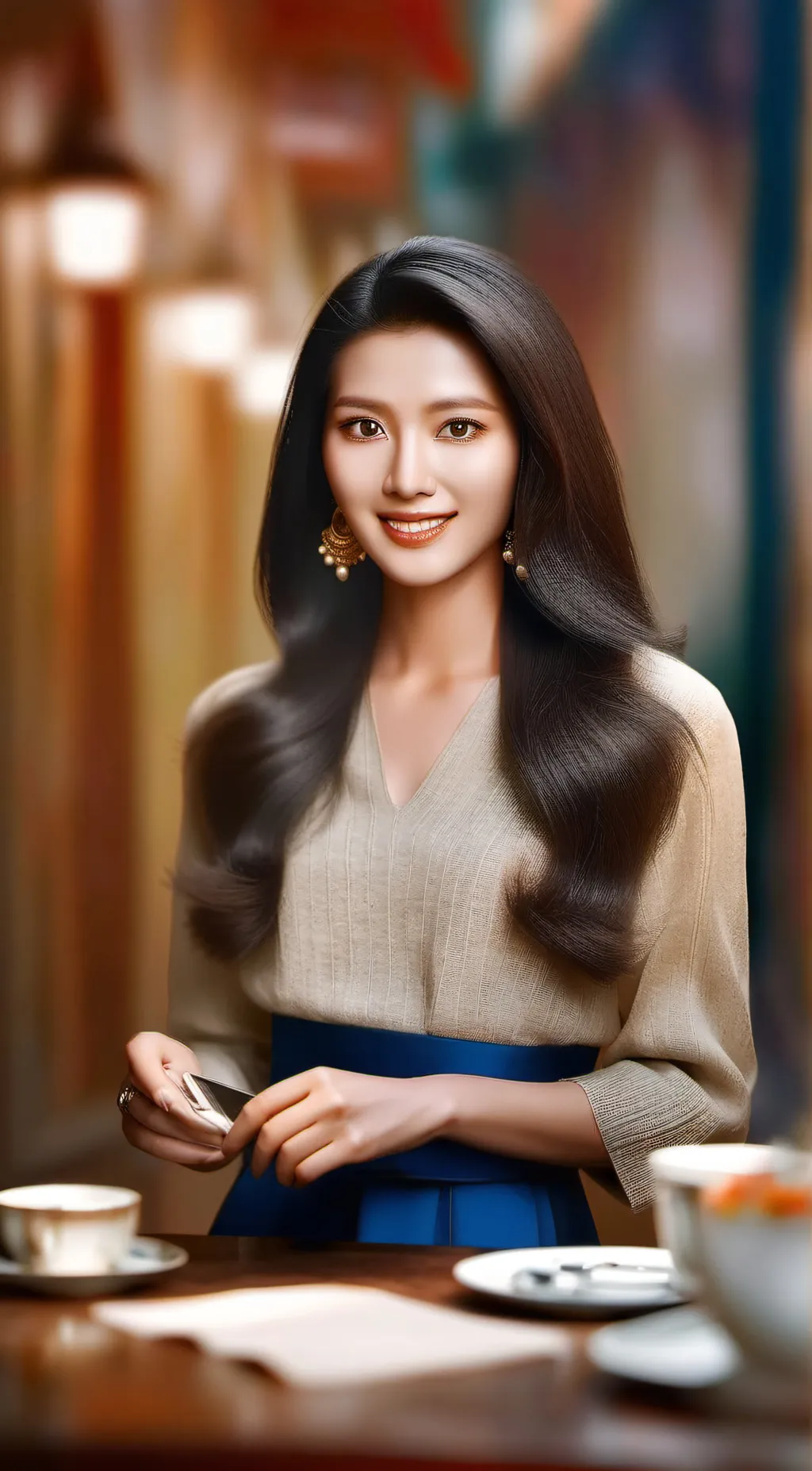 ai character: Sydney  background