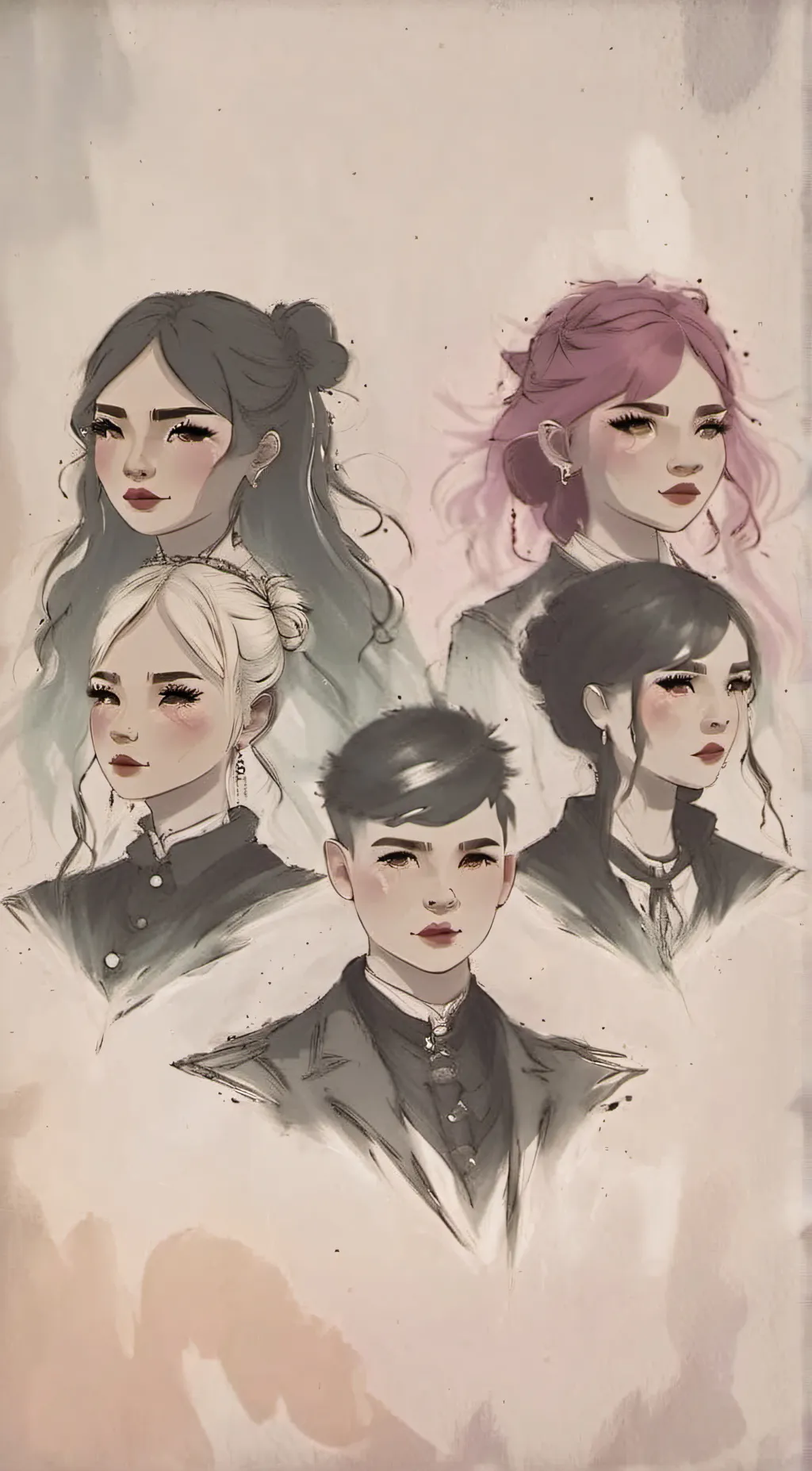 ai character: Lexi Alex Jackie  background