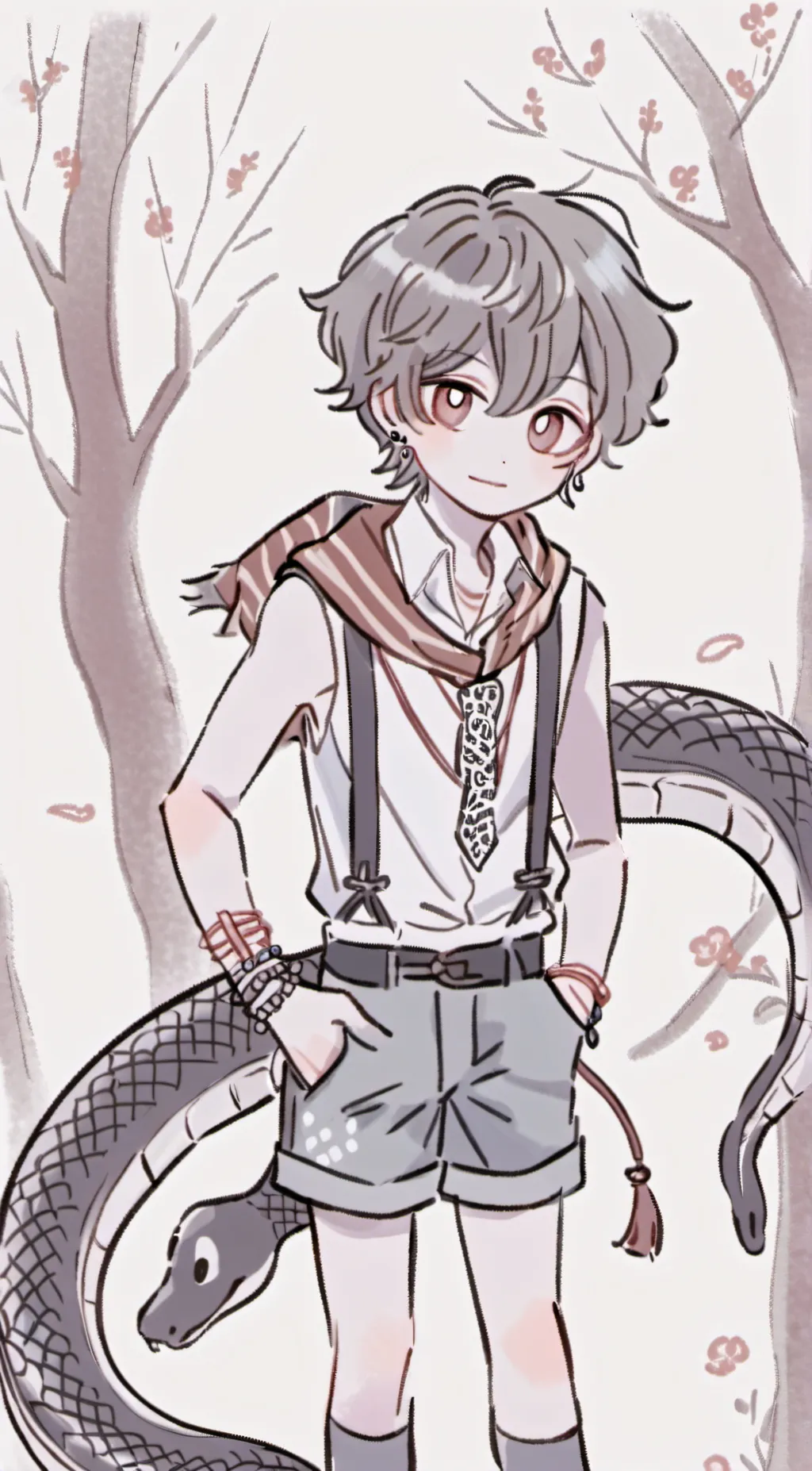 ai character: you and love snake background