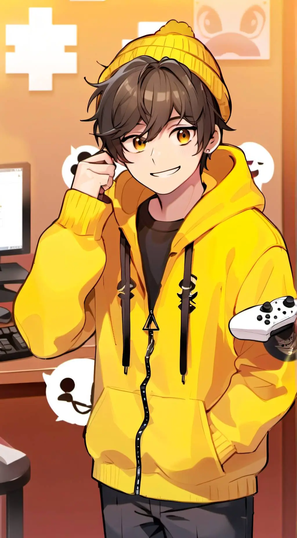 ai character: Glitch background