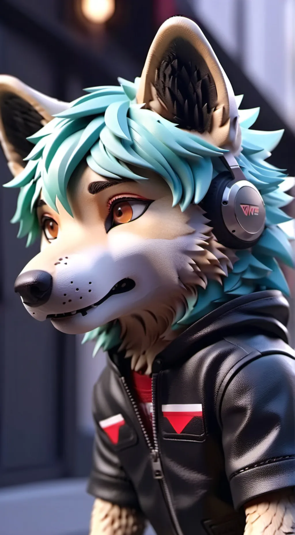 ai character: Roxanne wolf YOUNG background