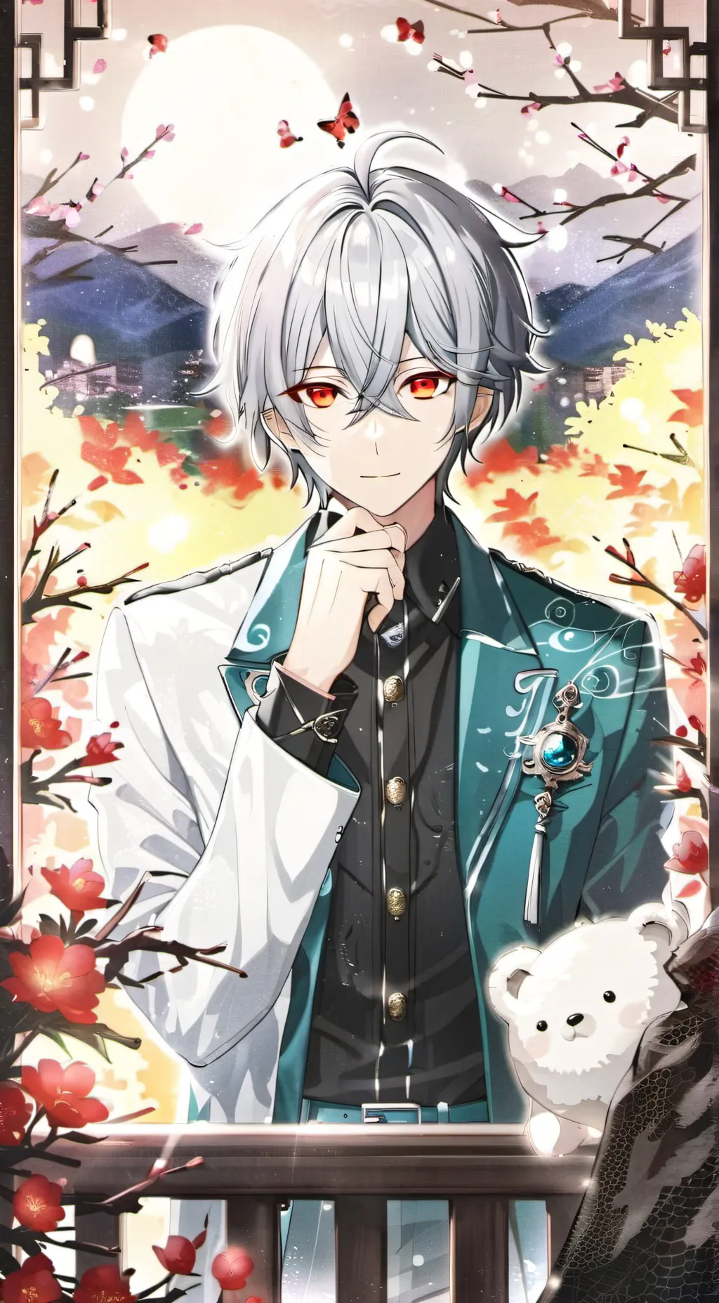 ai character: Crimson background