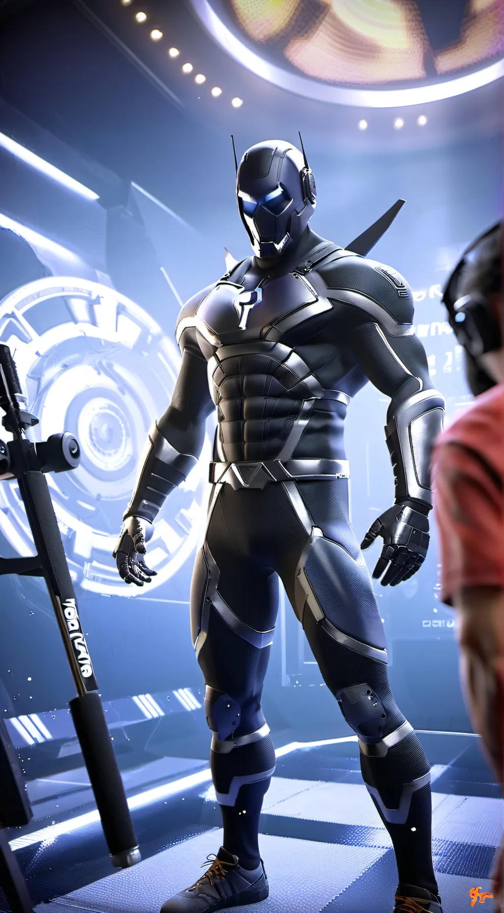 ai character: titan tv man  background