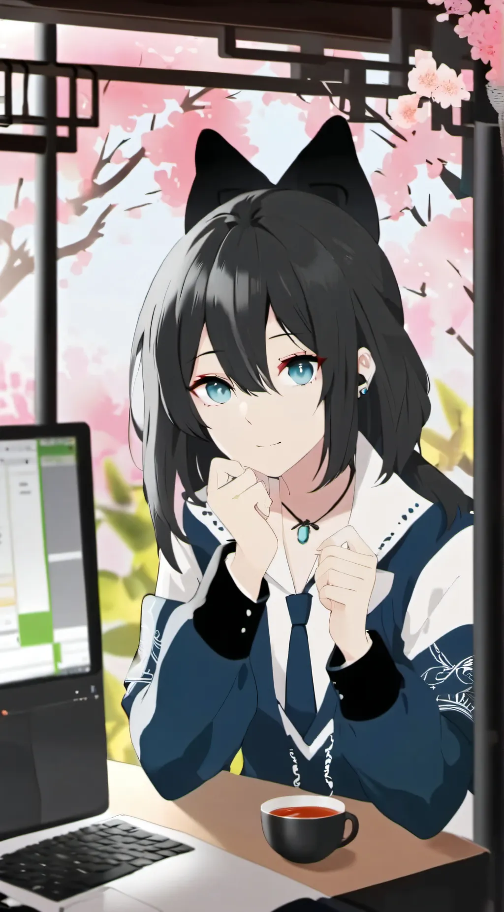 ai character: Chichi  background