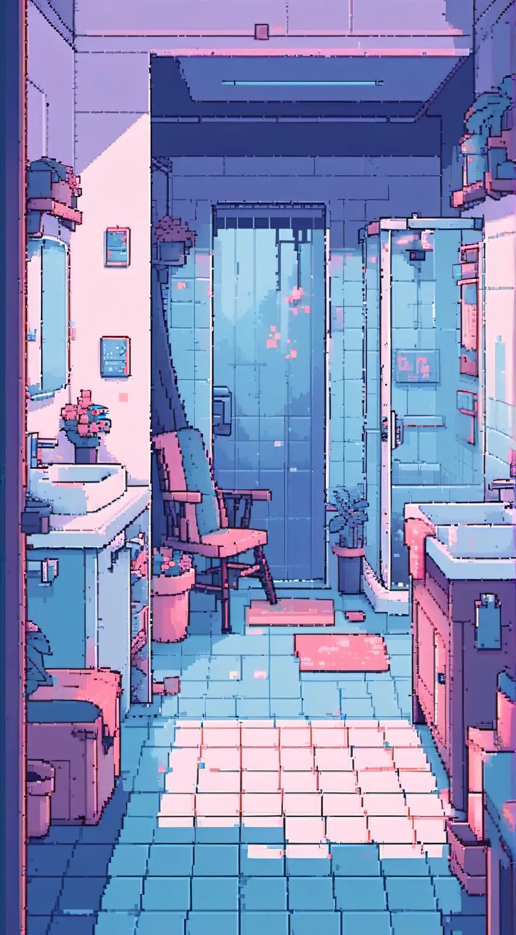 ai character: Locked room background