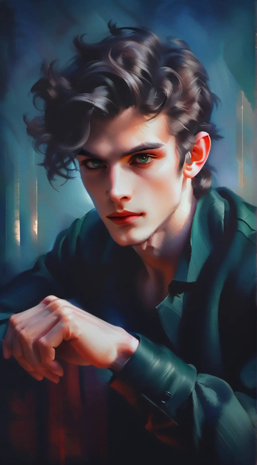 ai character: Draculas son  background