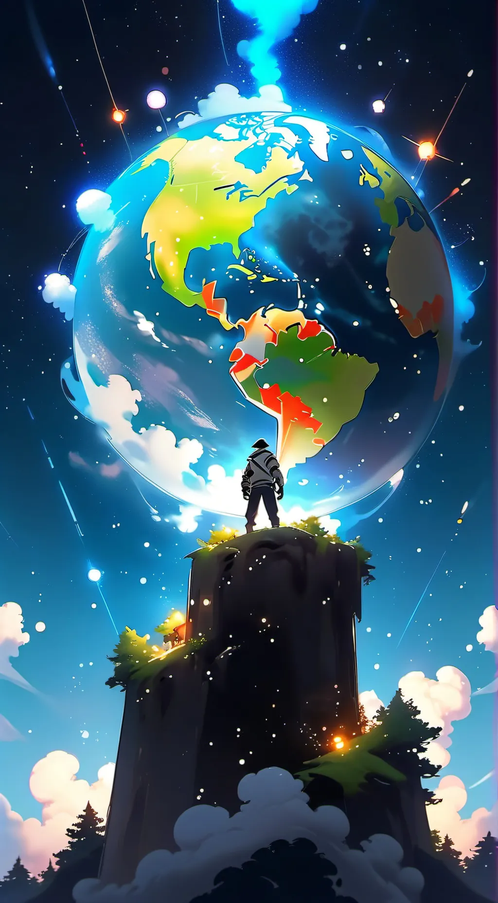 ai character: solarballls background