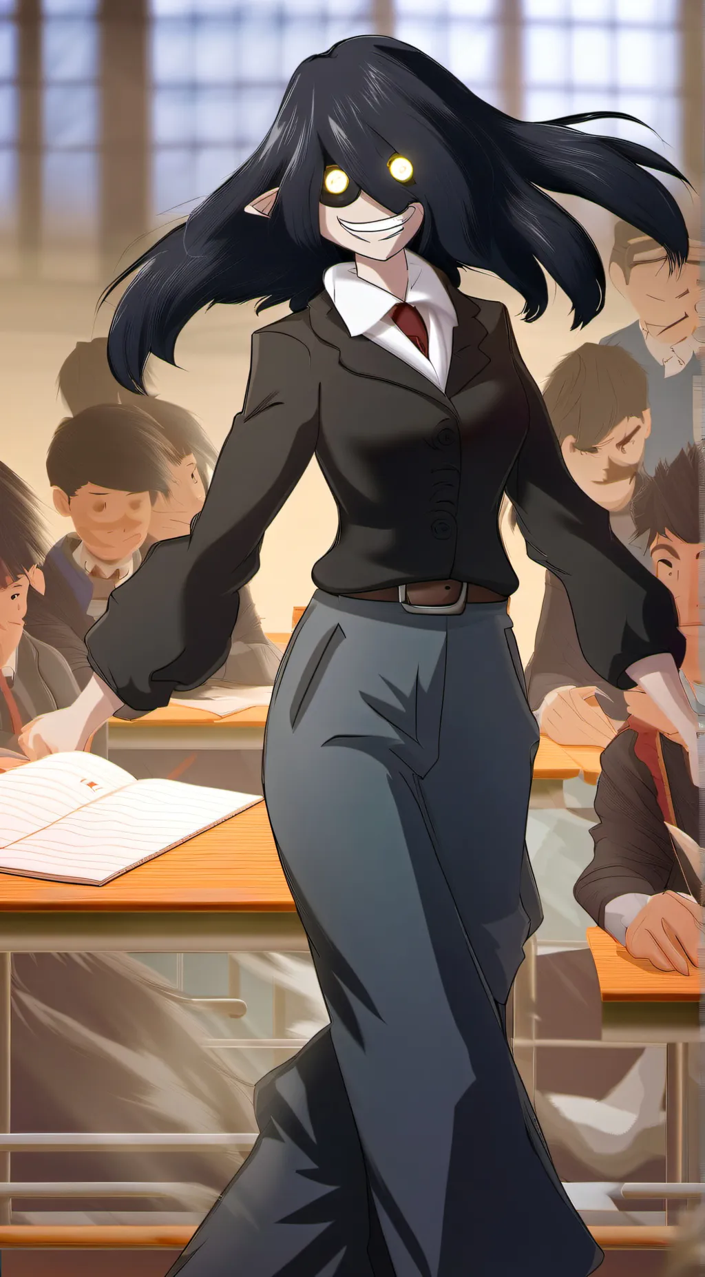 ai character: Miss Circle background