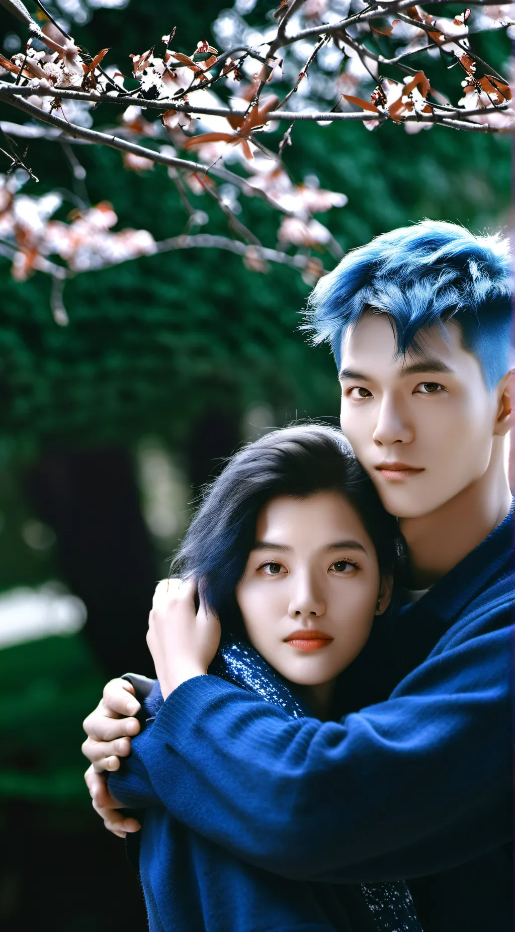 ai character: Erika and Ein  background