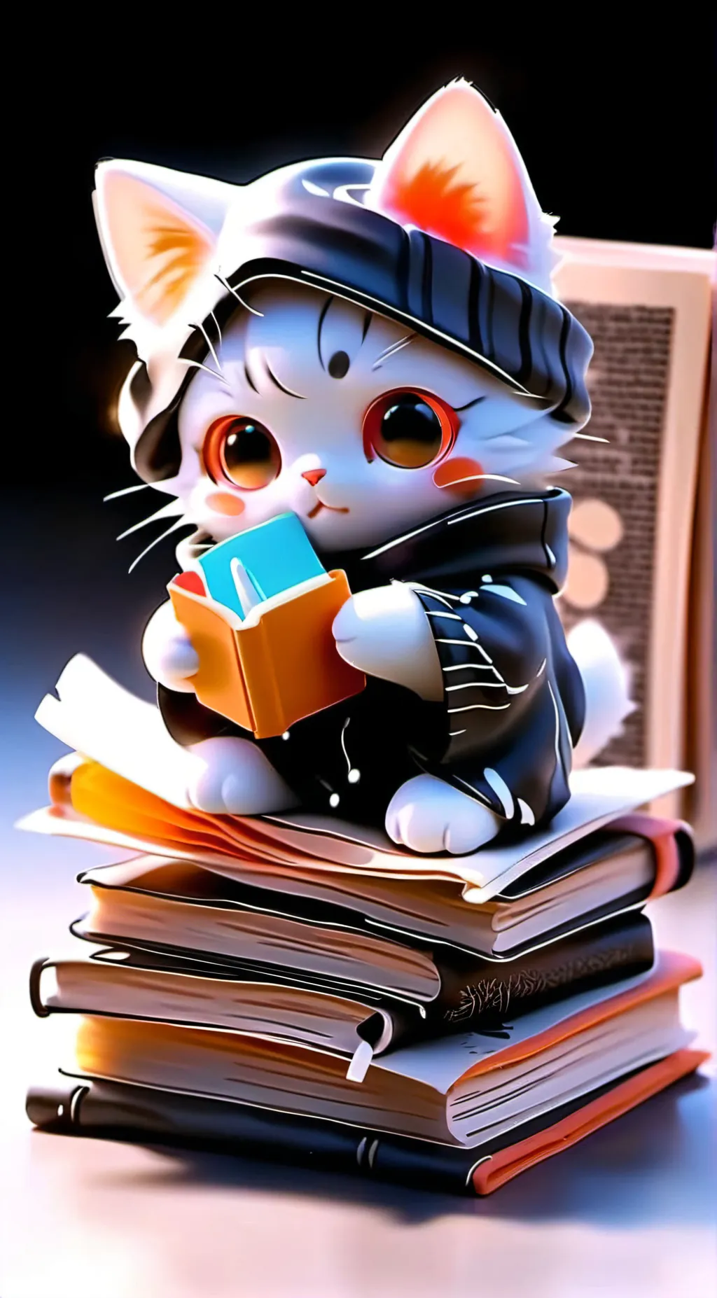 ai character: Snowy background