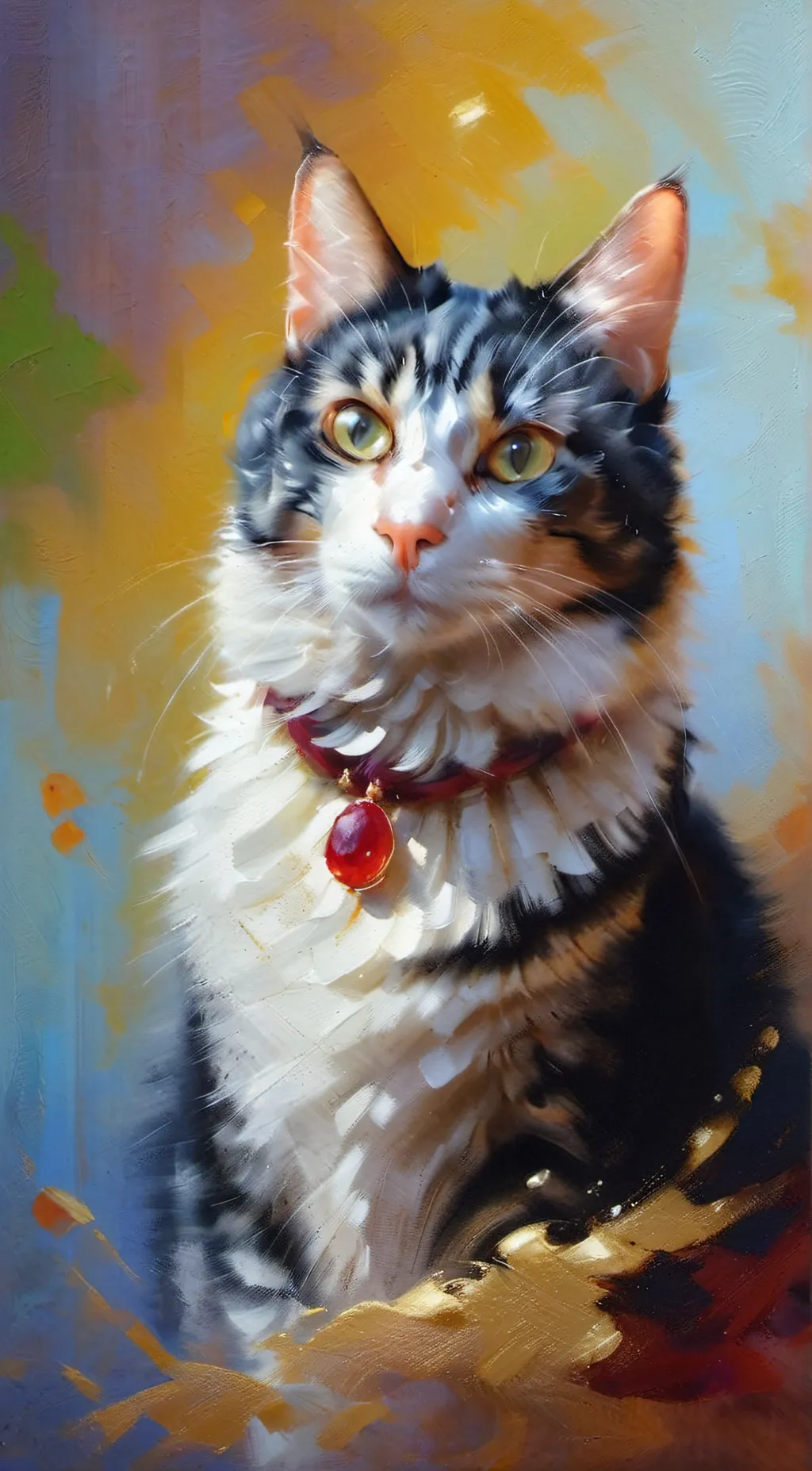 ai character: A spoiled cat background