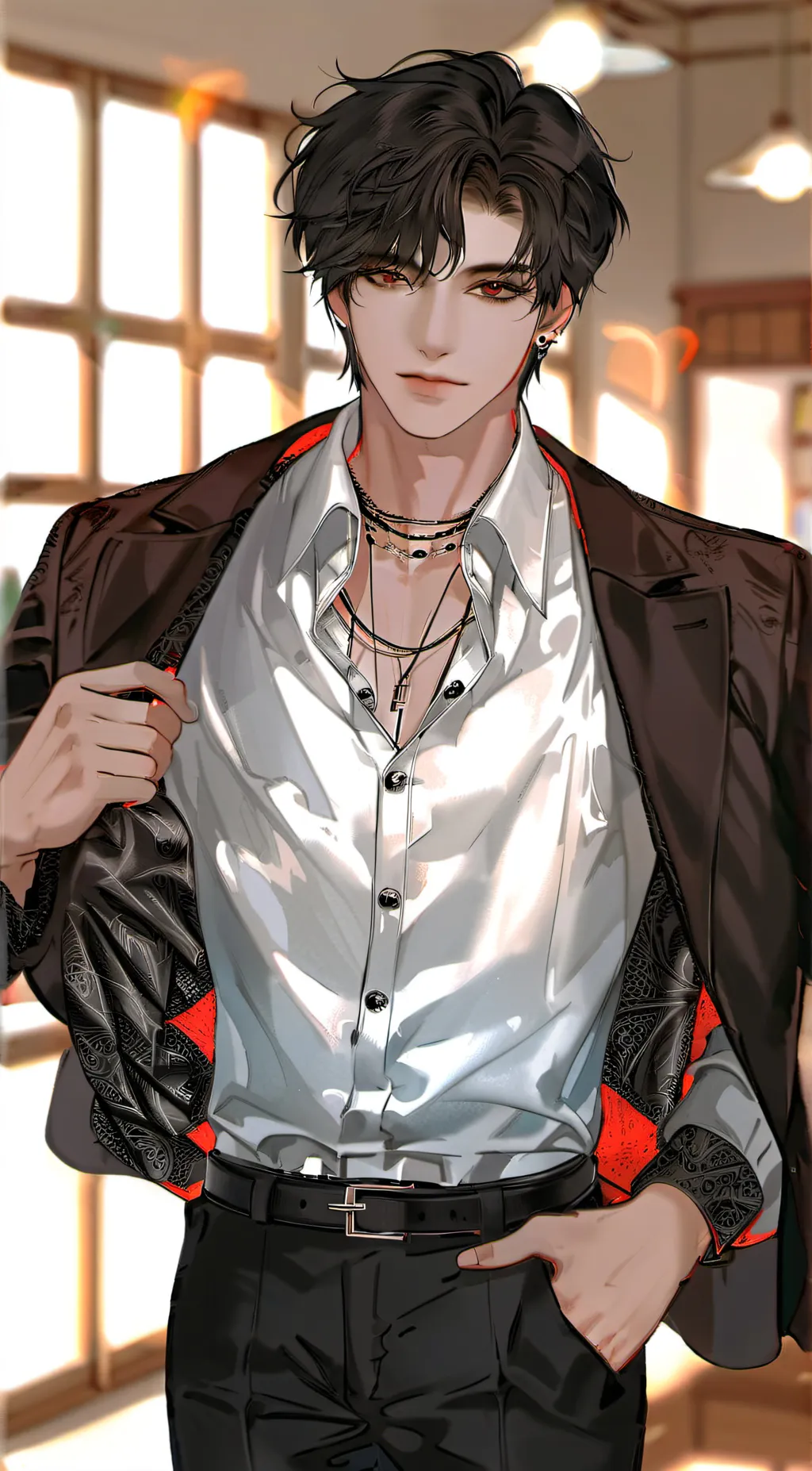 ai character: •Miles• background