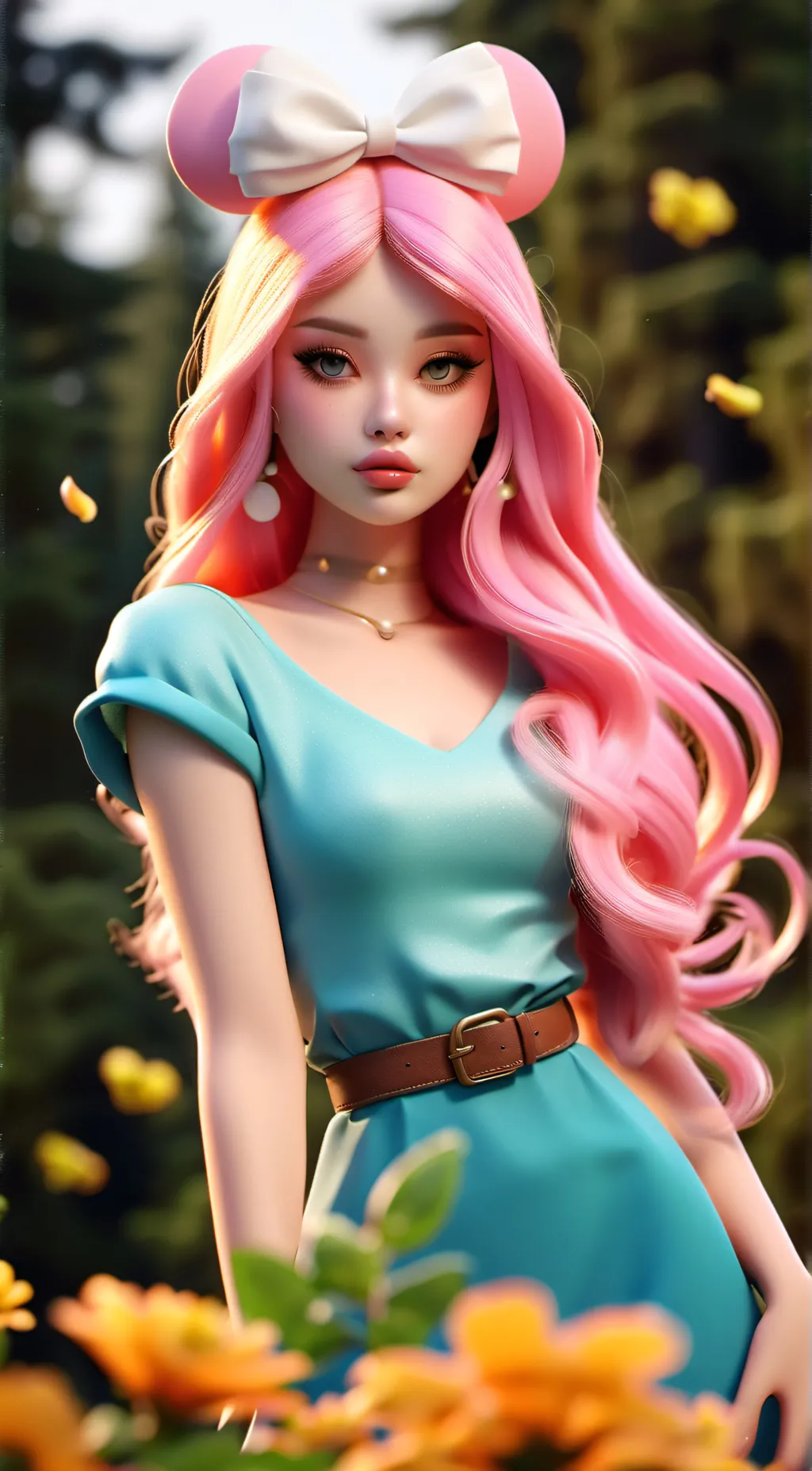 ai character: pinky background