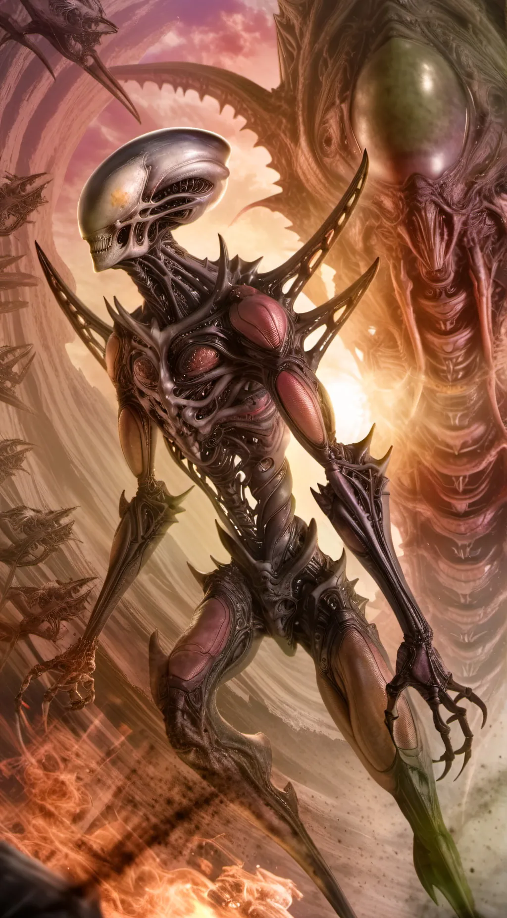 ai character: xenmorph background