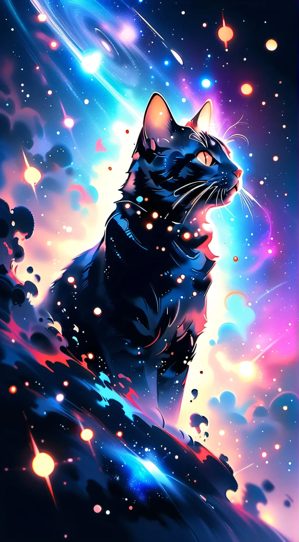 ai character: Galaxy  background