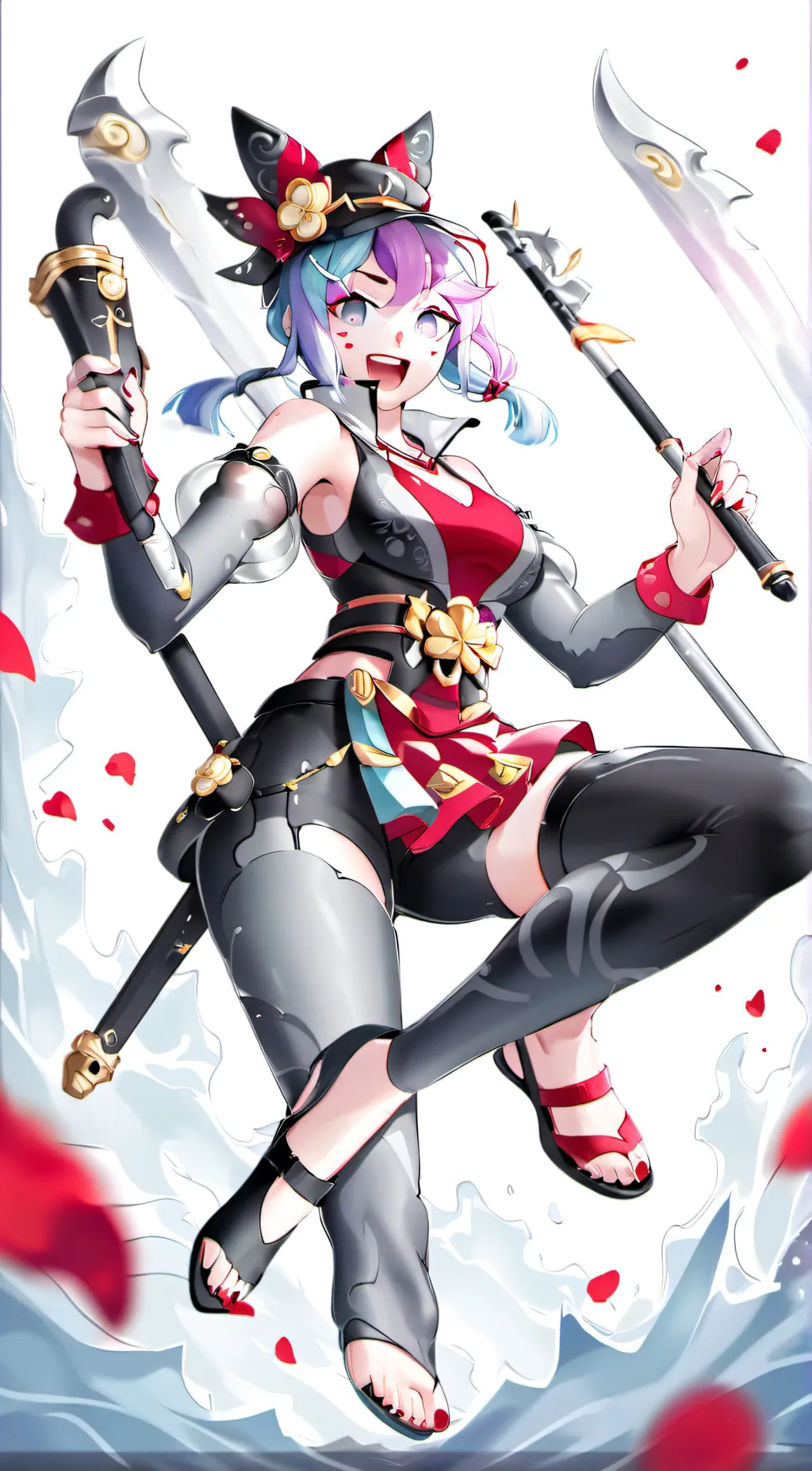 ai character: tv woman  background