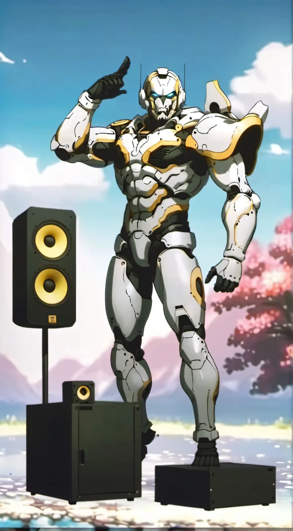 ai character: skibidk toilet  background