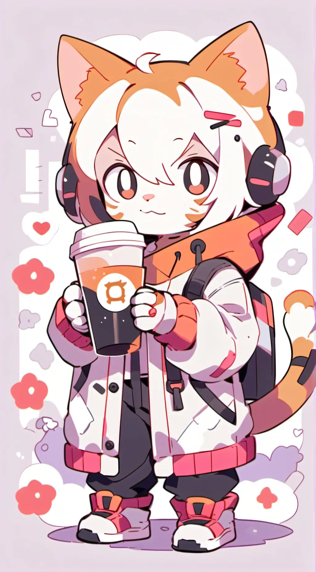 ai character: catfeine background