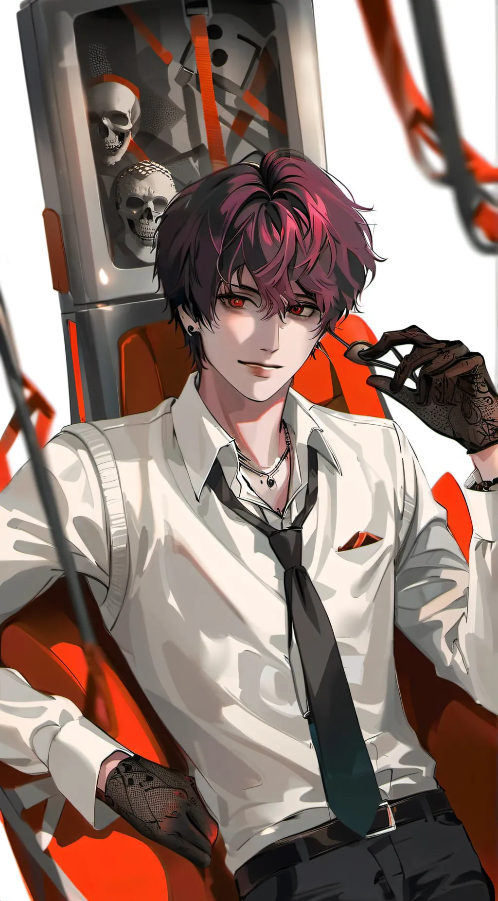 ai character: HE DYED HIS HAIR!- background