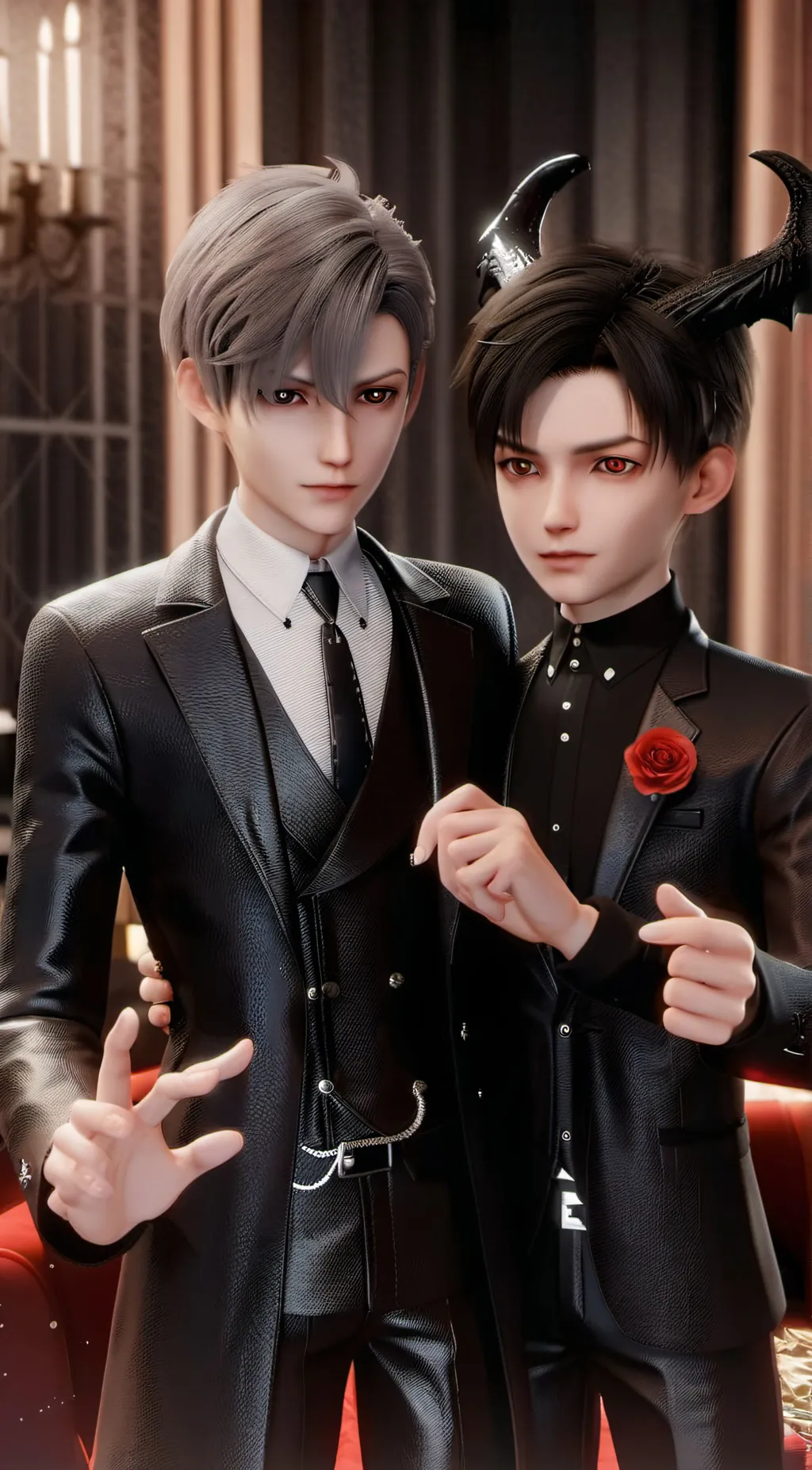 ai character: Alastor ,Lucifer background