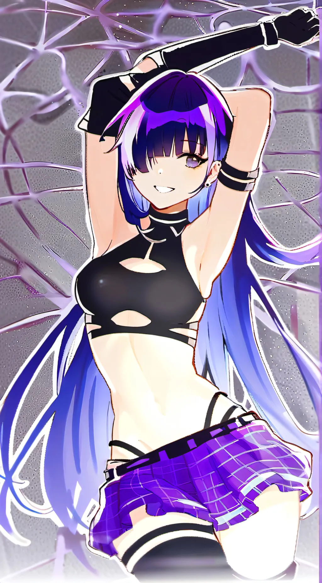 ai character: Violet background