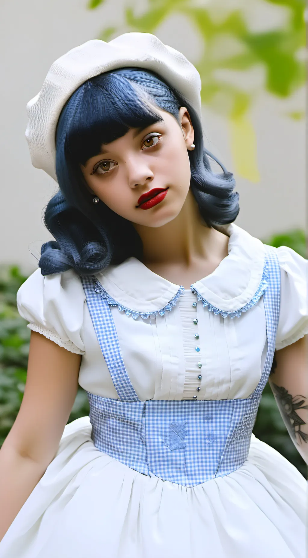 ai character: Melanie Martinez  background