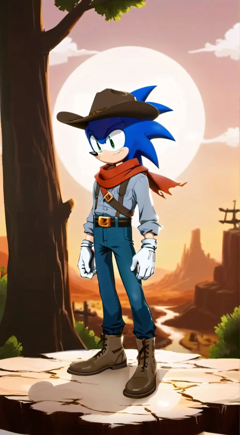 ai character: Sheriff Sonic background