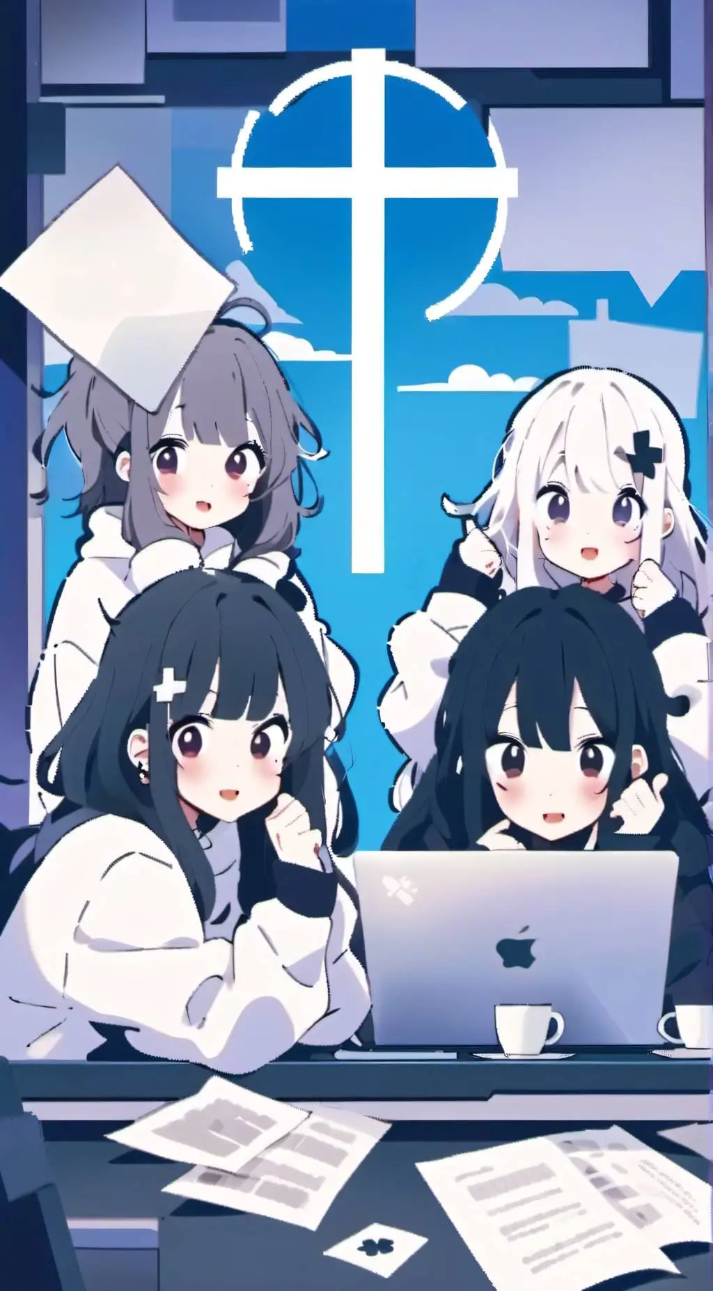 ai character: Vid call background