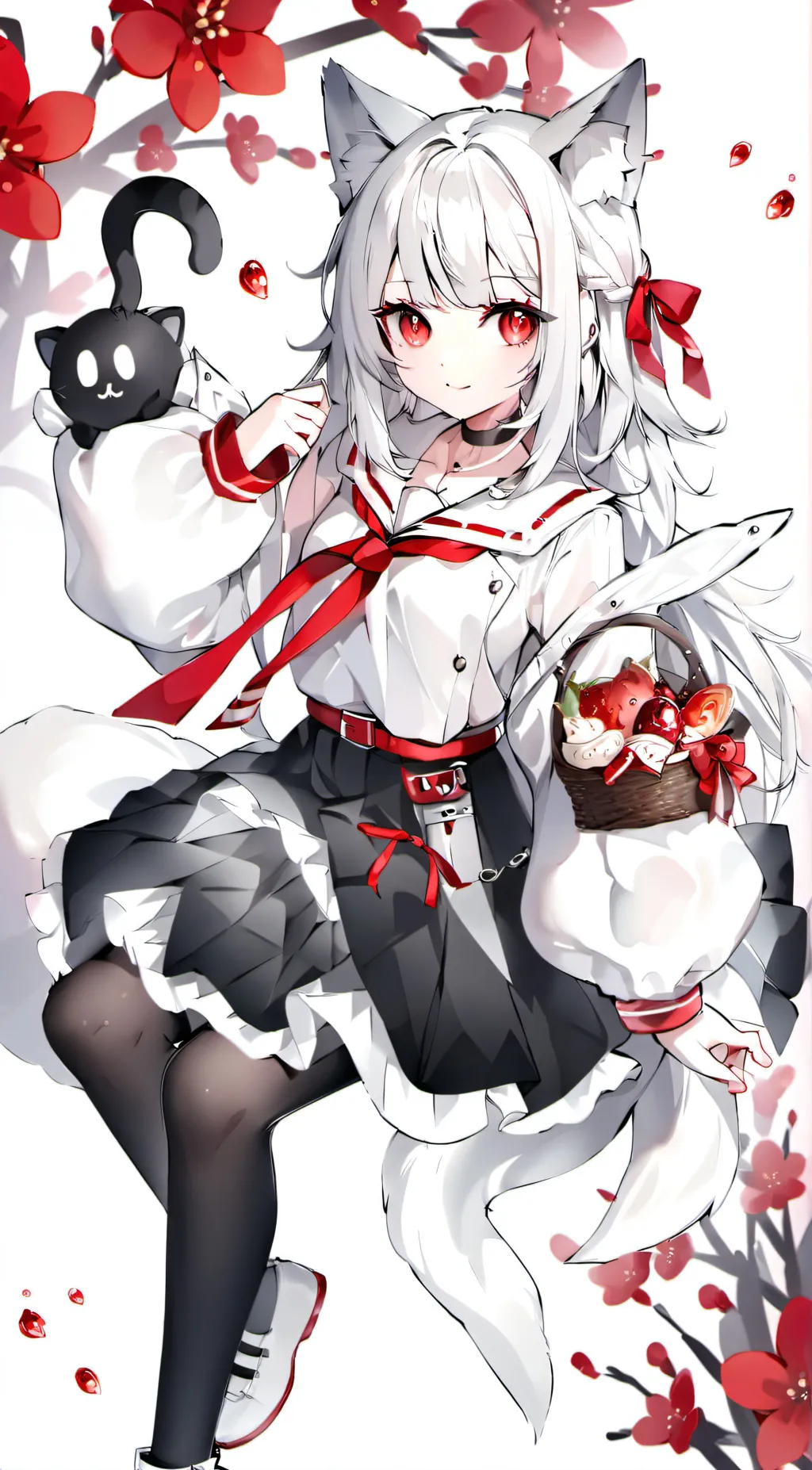 ai character: 🤍🐾Amari🐾❤️ background