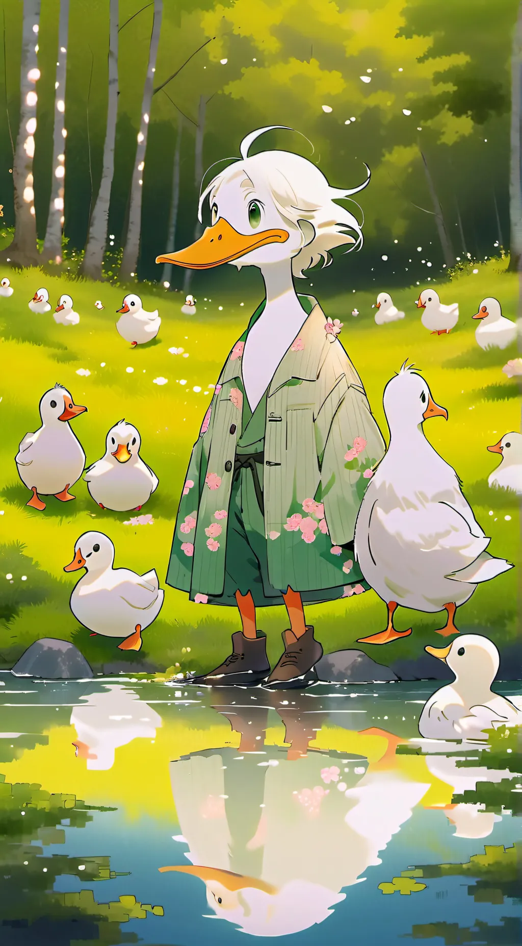 ai character: Scrooge Mcduck background