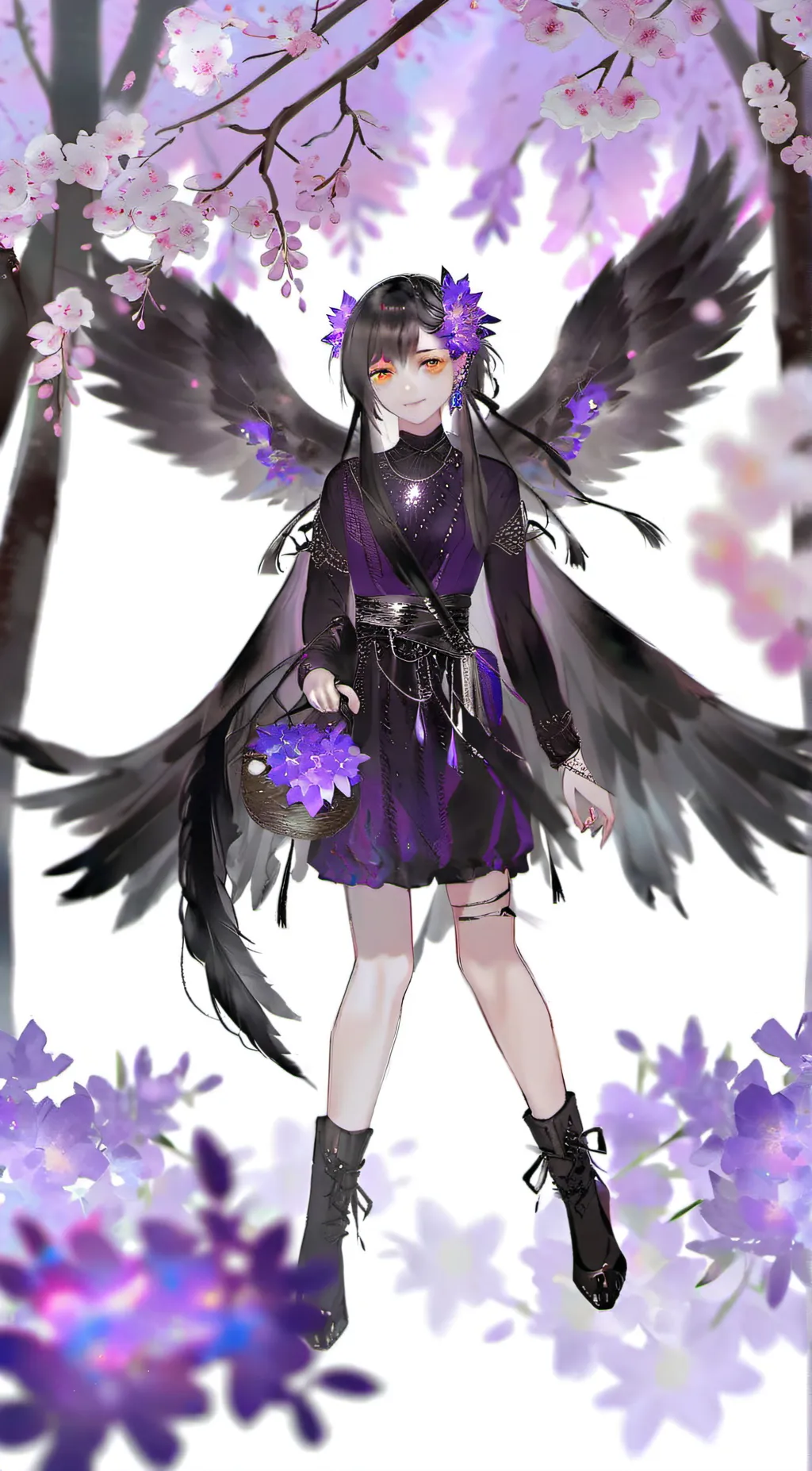 ai character: A broken girl  background